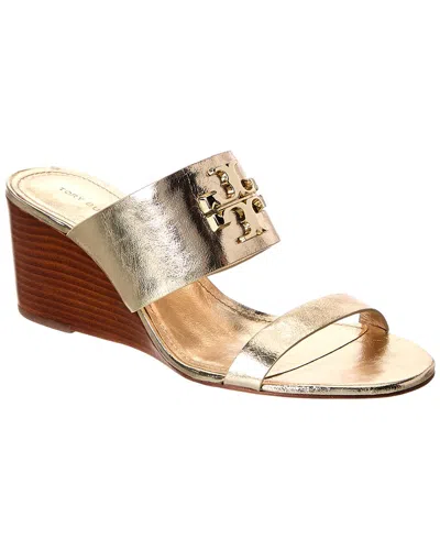 Tory Burch Everly 65 Leather Wedge Sandal In Gold