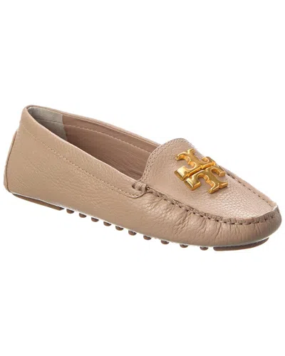 Tory Burch Everly Leather Driver In Grey