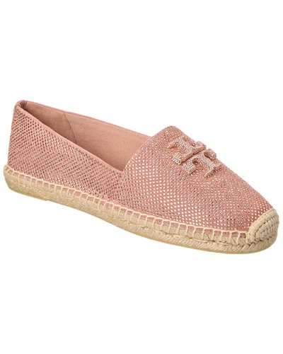 Tory Burch Everly Leather Espadrille Slide In Pink