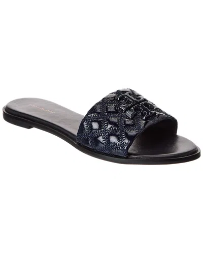 Tory Burch Everly Patent Slide In Blue