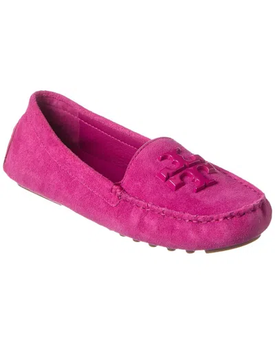 Tory Burch Everly Suede Driver In Pink