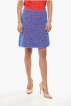 Tory Burch Eyelash Effect Wool Confetti Miniskirt In Multi