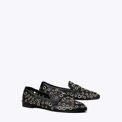 Tory Burch Eyelet Ballet Loafer In Perfect Black