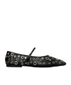 Tory Burch Mary Jane Flats With Eyelets In Black