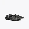 Tory Burch Eyelet Mary Jane Ballet In Black