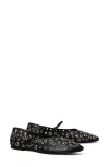 Tory Burch Mary Jane Flats With Eyelets In Black
