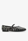 Tory Burch Mary Jane Flats With Eyelets In Black