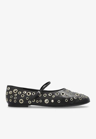 TORY BURCH EYELET MARY JANE BALLET FLATS