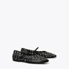 Tory Burch Mary Jane Flats With Eyelets In Perfect Black