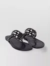 Tory Burch Eyelet Open Toe Flat Sole Sandals