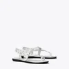 Tory Burch Eyelet Toe-ring Sandal In Cloud/silver
