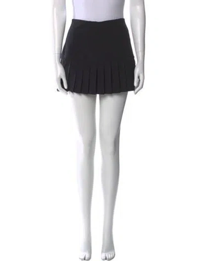 Pre-owned Tory Burch Eyelet Trim Mini Skirt In Black