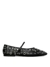 Tory Burch Mary Jane Flats With Eyelets In Black