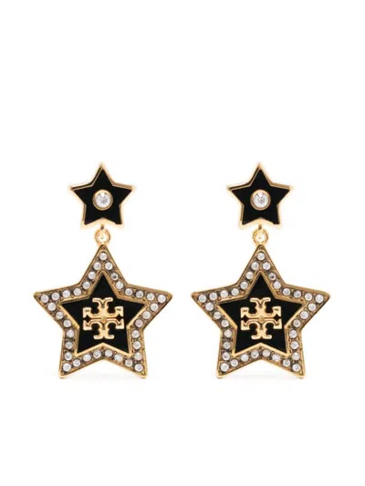 Tory Burch Falling Star Drop Earrings In Gold