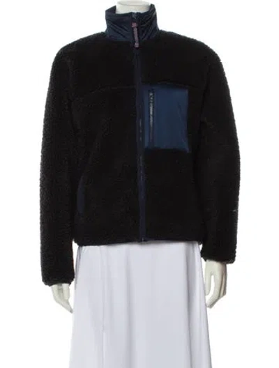 Pre-owned Tory Burch Faux Fur Jacket In Black