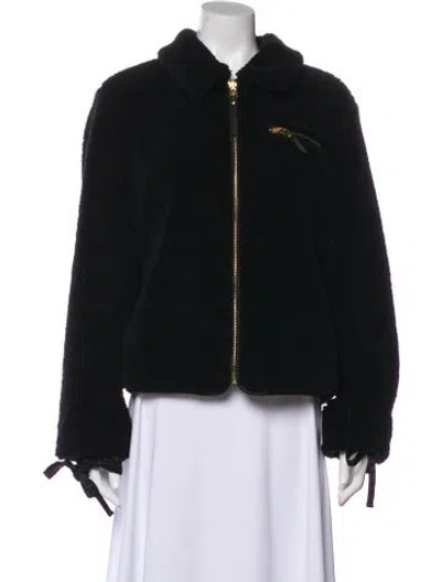 Pre-owned Tory Burch Faux Fur Jacket In Black