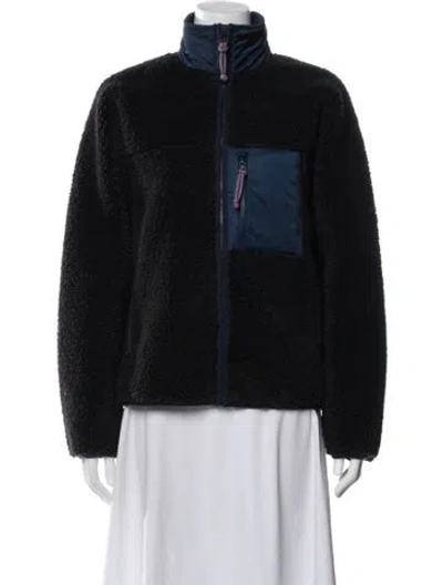 Pre-owned Tory Burch Faux Fur Jacket In Black