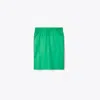 Tory Burch Faux Leather Skirt In Spring Jade