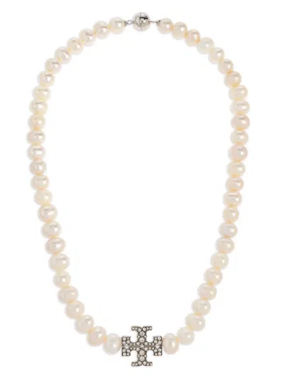 Tory Burch Faux-pearl Necklace In Neutrals