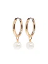 Tory Burch Faux-pearl-pendant Drop Earrings In Gold