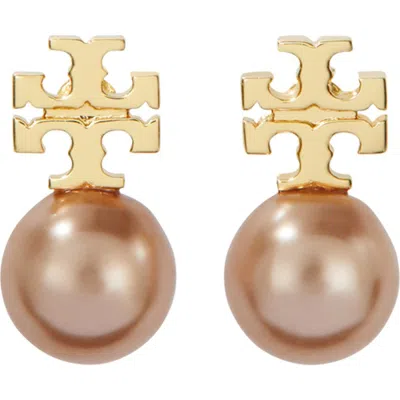Tory Burch Faux Pearl Stud Earrings In Multi
