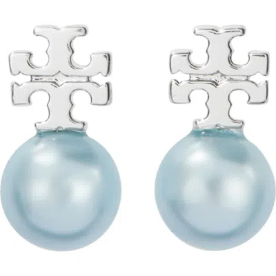 Tory Burch Faux Pearl Stud Earrings In Multi