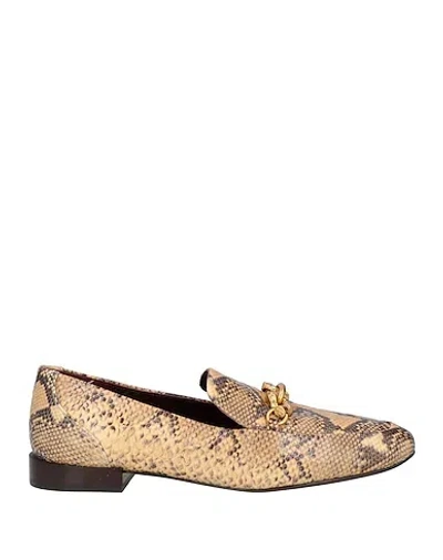 Tory Burch Faux Snakeskin Loafers In Neutral