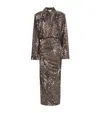 Tory Burch Fawn Print Maxi Dress In Brown