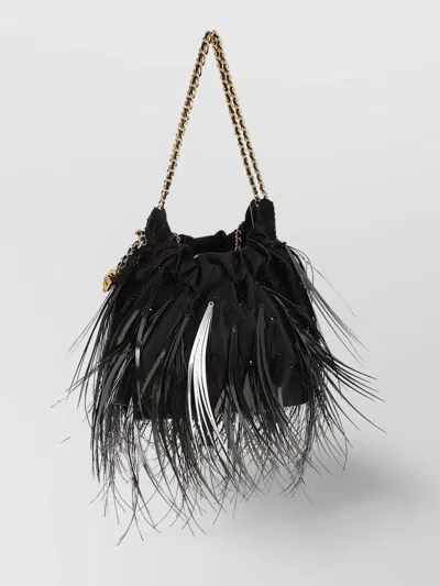 Tory Burch Feather Fringe Chain Mini Hobo