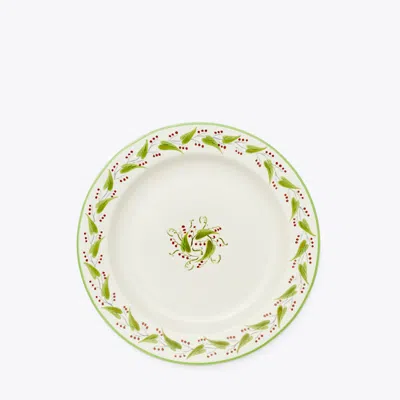 Tory Burch Feuille Salad Plate, Set Of 4 In Red/green Multi