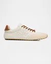 Tory Burch Field Leather And Suede Low-top Sneakers In White