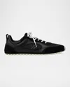 Tory Burch Field Leather And Suede Low-top Sneakers In Black