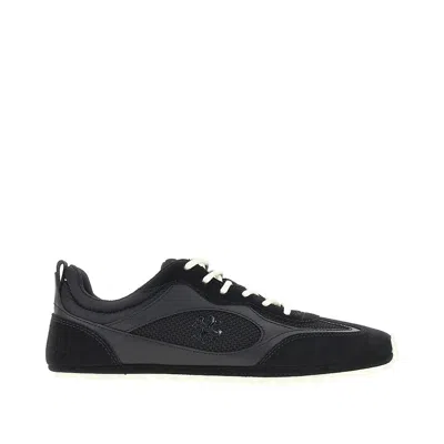 Tory Burch 'field' Mesh And Leather Sneakers In Black