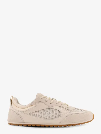 TORY BURCH FIELD SUEDE SNEAKERS WITH LEATHER INSERTS
