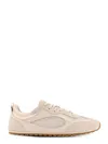 Tory Burch Cream Calf Leather Bos Taurus Low Top Sneakers In Neutral
