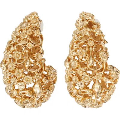 Tory Burch Filigree Wave Earrings In Gold