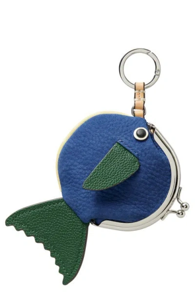 Tory Burch Fish Coin Purse Charm In Blue