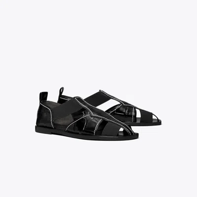 Tory Burch Fisherman Sandal In Black