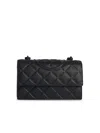 Tory Burch Quilted Leather Crossbody Bag Chain Strap In Black