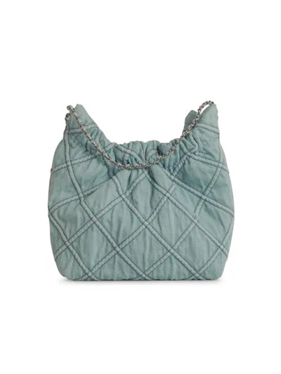 Tory Burch Flaming' Light Blue Fabric Bag