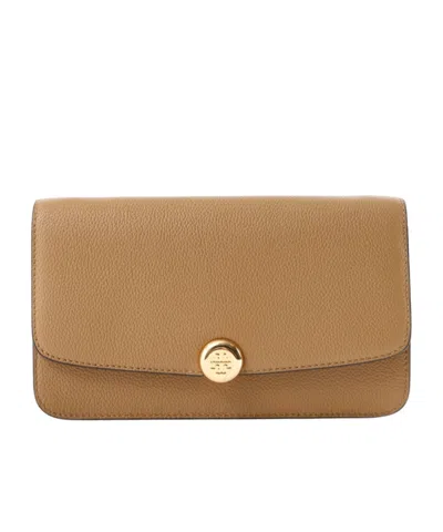 Tory Burch Flap Clutch In Brown