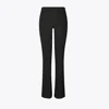 Tory Burch Flared Cropped Compression Trousers In Black