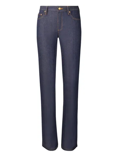 Tory Burch Flared Jeans In Raw/unwashed