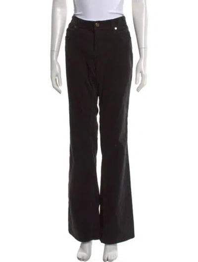 Pre-owned Tory Burch Flared Pants In Black