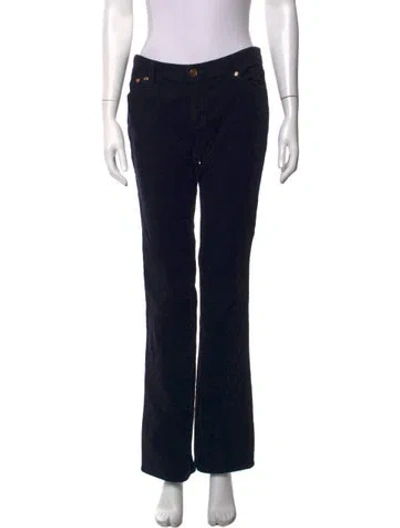 Pre-owned Tory Burch Flared Pants In Blue