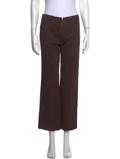 Pre-owned Tory Burch Flared Pants In Brown