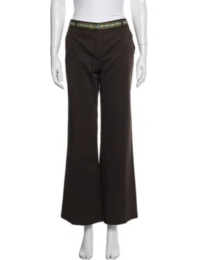 Pre-owned Tory Burch Flared Pants In Brown