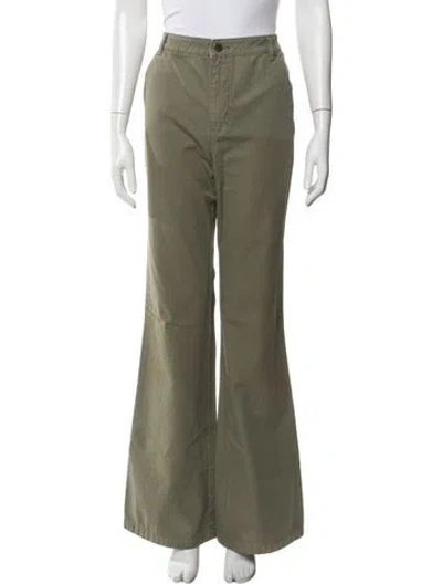 Pre-owned Tory Burch Flared Pants In Green