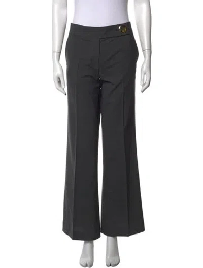Pre-owned Tory Burch Flared Pants In Grey
