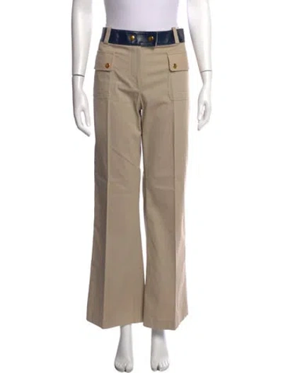 Pre-owned Tory Burch Flared Pants In Neutral